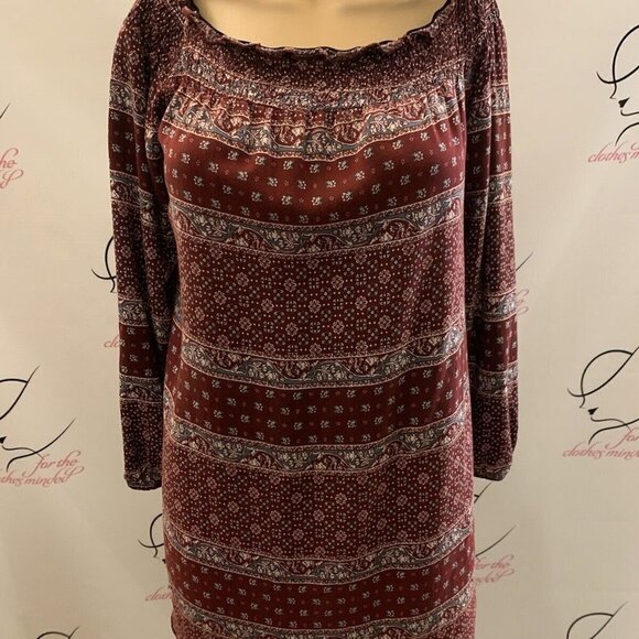 The Hanger. Size Small. Peasant Elastic Neck Rayon Oversized Top. B72 - Picture 1 of 5